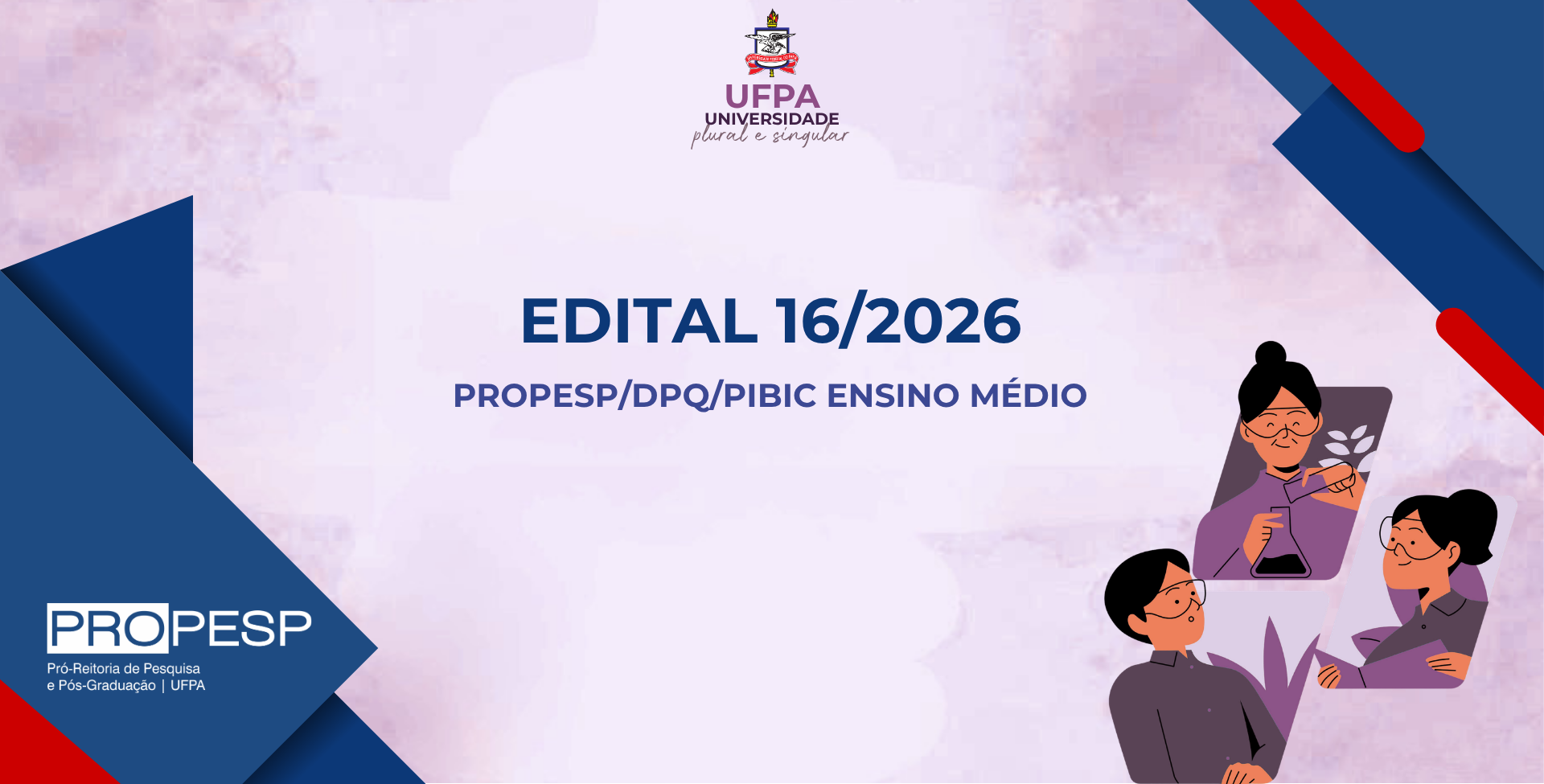 Edital 16/2026 - PROPESP/PIBIC Ensino Médio