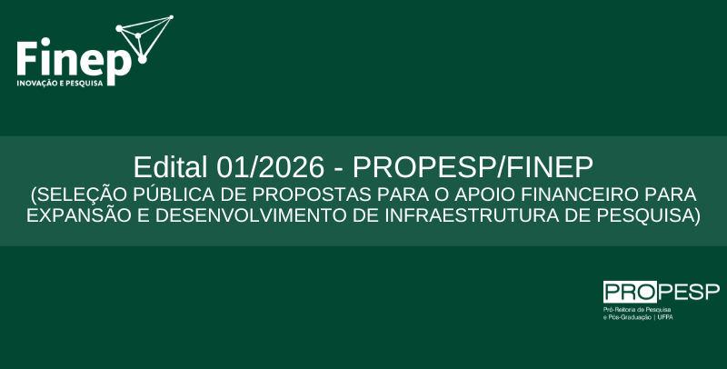 Edital 01/2026 - PROPESP/FINEP - PROINFRA 2025 Expansão